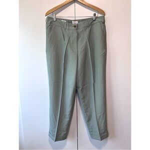 LOFT Mint Light Green Tapered Leg Crop cuffed pants NWT Medium